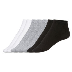 LIVERGY® Pánské nízké ponožky s BIO bavlnou, 7 párů (43/46, černá/bílá/šedá)