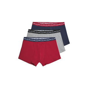 QS by s.Oliver Pánské boxerky, 3 kusy (XL, červená/šedá/modrá)