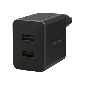 TRONIC® Duální nabíječka USB-A , 30 W (černá)
