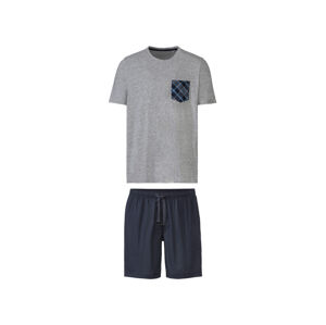 LIVERGY® Pánské pyžamo (L (52/54), šedá / navy modrá)