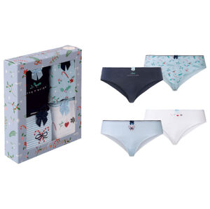 Happy Shorts Dámské kalhotky s vánočním motivem, 4 kusy (adult#female#ne#briefs, L, bílá)