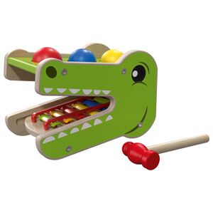 Playtive Dřevěná výuková hra (hra na xylofon s kladívkem)