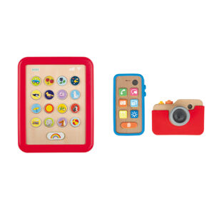 Playtive Dřevěný tablet / Dřevěný telefon a fotoaparát