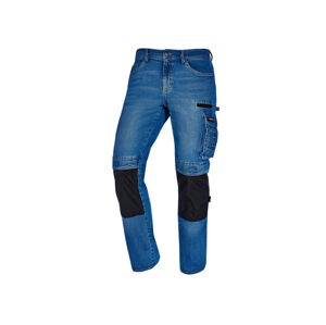 PARKSIDE PERFORMANCE® Pánské džínové pracovní kalhoty (58 (42/32), modrá)