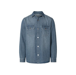 LIVERGY® Pánská džínová košile (M (39/40), světle modrá)