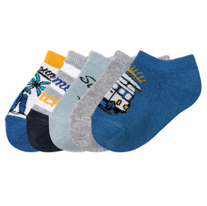 lupilu® Chlapecké nízké ponožky, 5 párů (23/26, pruhy/šedá/modrá)