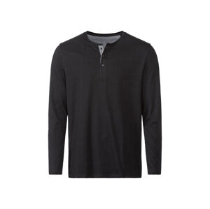 LIVERGY® Pánské triko s dlouhými rukávy (S (44/46), černá)
