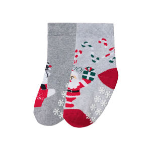 lupilu® Chlapecké vánoční ponožky, 2 páry (child 2 years onwards#male, 19/22, světle šedá / středně šedá)