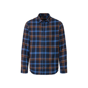 LIVERGY® Pánská flanelová košile (XL (43/44), navy modrá / modrá / hnědá)