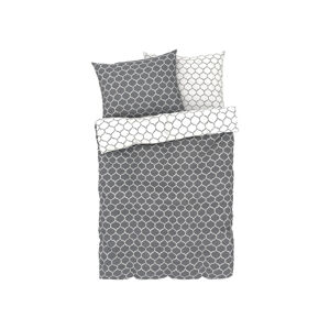 LIVARNO home Ložní povlečení z mikrovláknitého saténu, 200 x 220 cm (tmavě šedá)
