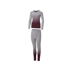 CRIVIT Dívčí funkční bezešvé spodní prádlo, 2dílná souprava (158/164, šedá/bordó)