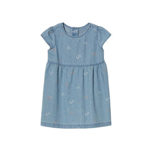 lupilu® Dívčí džínové šaty (128, světle modrá)
