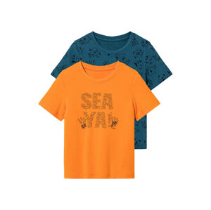 lupilu® Chlapecké triko, 2 kusy (98/104, oranžová/petrolejová)