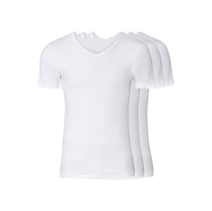 LIVERGY® Pánské spodní triko, 3 kusy (7/XL, bílá, "V" výstřih)