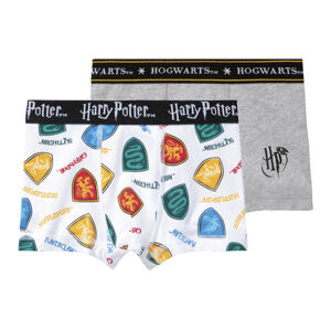 Chlapecké boxerky Harry Potter, 2 kusy (158/164, bílá / navy modrá)