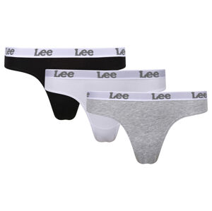 Lee Dámské spodní kalhotky, 3 kusy (S, šedá/bílá/černá)