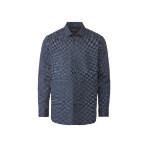 Nobel League Pánská business košile "Super Slim Fit" (adult#male#ne, 40, vzorovaná/modrá)