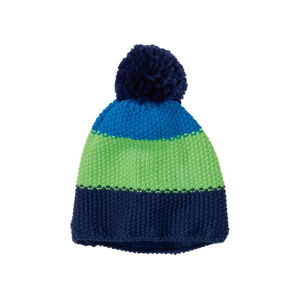 CRIVIT Dětská pletená čepice  (child#unisex, 152/164, zelená/modrá)