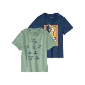 lupilu® Chlapecké triko, 2 kusy (child#male#ne, 98/104, námořnická modrá / zelená)