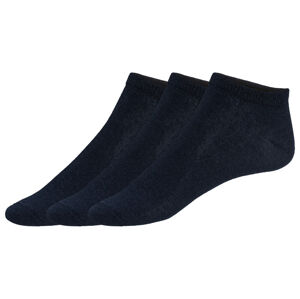 LIVERGY® Pánské nízké ponožky s BIO bavlnou, 3 páry (43/46, navy modrá)