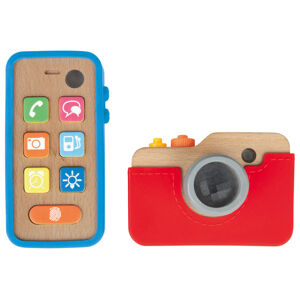 Playtive Dřevěný tablet / Dřevěný telefon a fotoaparát (smartphone a kamera)