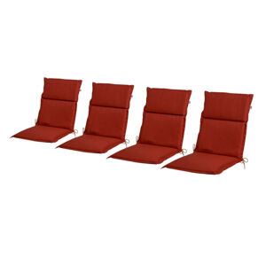Sada potahů na židli Houston, 107 x 45 x 4 cm, 4dílná, červenohnědá