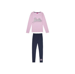 Barbie Dámské pyžamo (M, světle růžová/navy modrá)