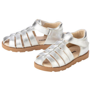 lupilu® Dívčí kožené sandály (30, stříbrná)