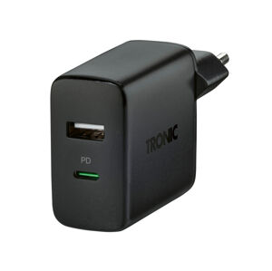 TRONIC® Duální USB nabíječka, 32 W, USB-C PD, US (černá)
