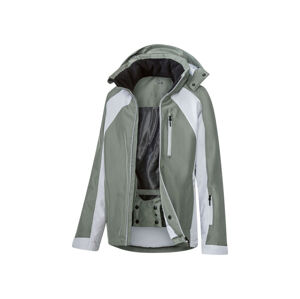 CRIVIT Dámská lyžařská bunda 10.000 mm (adult#skiing#female, M (40/42), zelená/šedá)