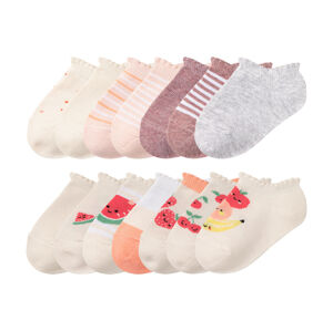 lupilu® Dívčí nízké ponožky s BIO bavlnou, 7 párů