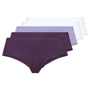 esmara® Dámské kalhotky, 5 kusů (M (40/42), lila fialová / šeříková / bílá)
