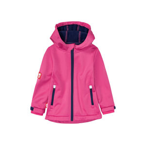 lupilu® Dívčí softshellová bunda (child#female#ne, 86/92, pink / navy modrá)