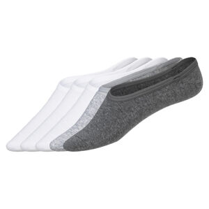 LIVERGY® Pánské nízké ponožky s BIO bavlnou, 5 pá (43/46, bílá/šedá)