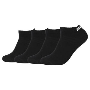 Skechers Dámské / Pánské ponožky, 4 kusy (35/38, černá nízká)