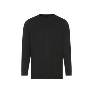 LIVERGY® Pánské triko s dlouhými rukávy (XXL (60/62), černá)