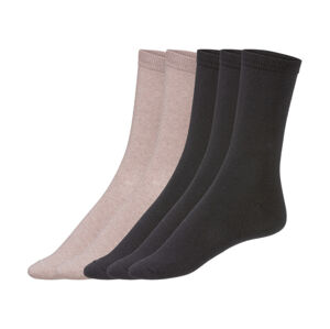 esmara® Dámské ponožky, 5 párů  (39/42, černá/béžová/světle růžová)