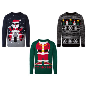 LIVERGY® Pánský vánoční svetr s LED