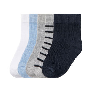 lupilu® Chlapecké ponožky s BIO bavlnou, 5 párů (15/18, modrá / bílá / šedá / námořnická modrá)