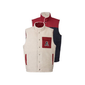 LIVERGY® Pánská oboustranná vesta (XL (56/58), navy modrá / červená)