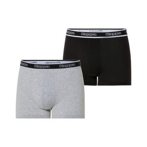 Kappa Pánské boxerky, 2 kusy (XL, černá/šedá)