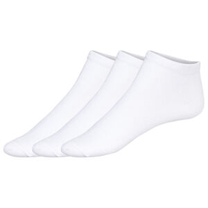 LIVERGY® Pánské nízké ponožky s BIO bavlnou, 3 páry (43/46, bílá)