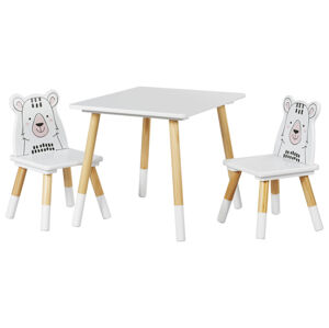 LIVARNO home Dětský stůl se 2 židličkami (dřevo#se stoličkou#obývací zahradní soupravy#ne#2 osoby)