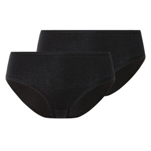 esmara® Dámské kalhotky s BIO bavlnou, 2 kusy (XL(48/50), černá)