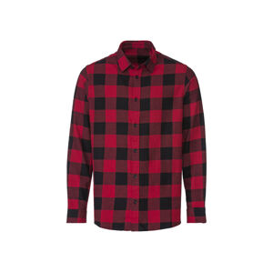 LIVERGY® Pánská flanelová košile (XL (43/44), červená/černá)