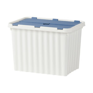 LIVARNO home Box s výklopným víkem, 25 l (bílá/modrá)