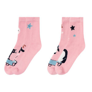 pepperts!® Dětské termo ponožky, 2 páry (child 2 years onwards#unisex, 35/38, světle růžová)