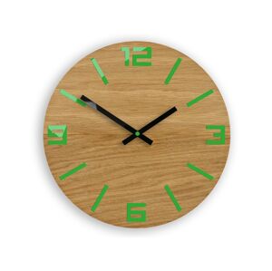 Mazur Nástěnné hodiny Arabic hnědo-zelené