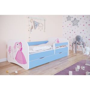 Kocot kids Dětská postel Babydreams princezna a poník modrá, varianta 70x140, se šuplíky, bez matrace