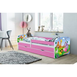 Kocot kids Dětská postel Babydreams safari růžová, varianta 70x140, bez šuplíků, bez matrace